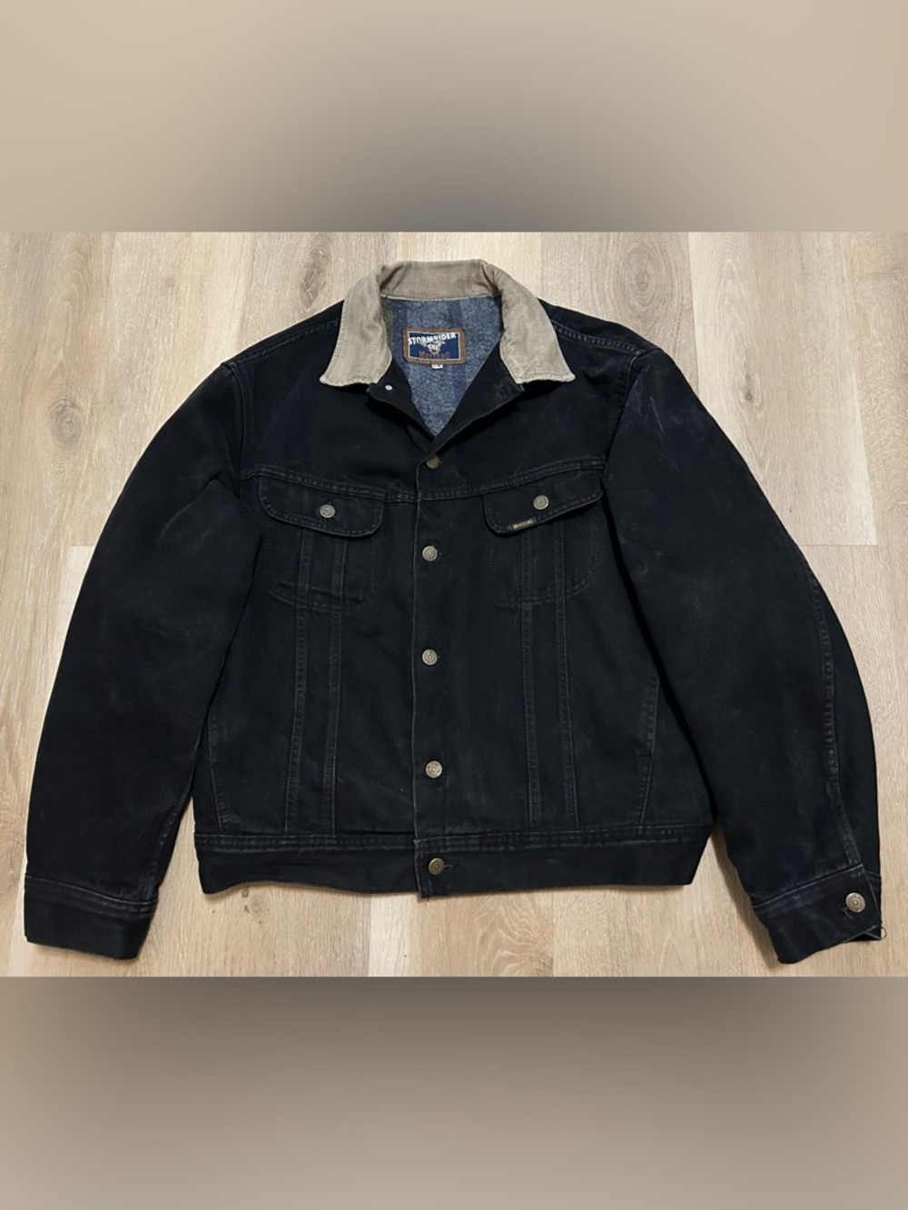 Vintage 90’s Mustang Stormrider Mustang Blanked Lined Denim Jacket Men’s Large